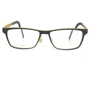 Blackfin Enderby BF772 Titanium Eyeglasses Frame Italy 53-15-145 Black Gold